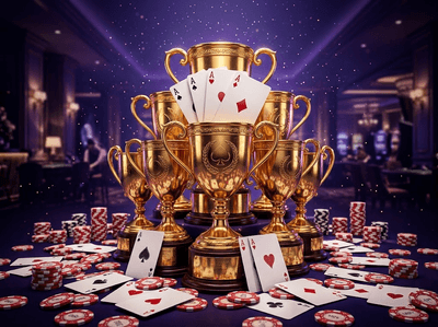 Luxury online casino interface and golden coins